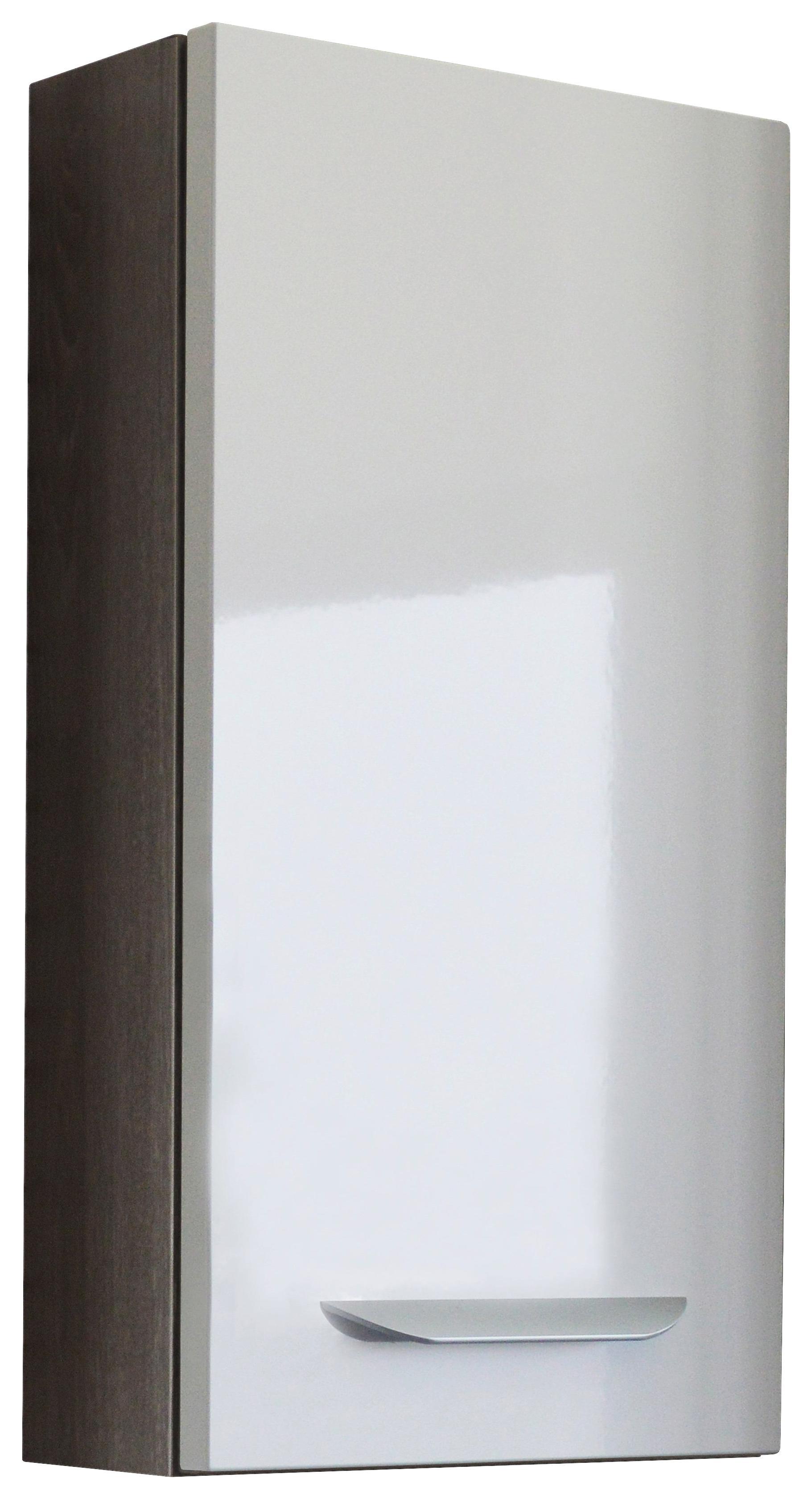 Hängeschrank Lavella B: 35 cm Eiche/ Weiß - Eichefarben/Weiß, MODERN, Glas/Holzwerkstoff (35/68/16cm) - Fackelmann