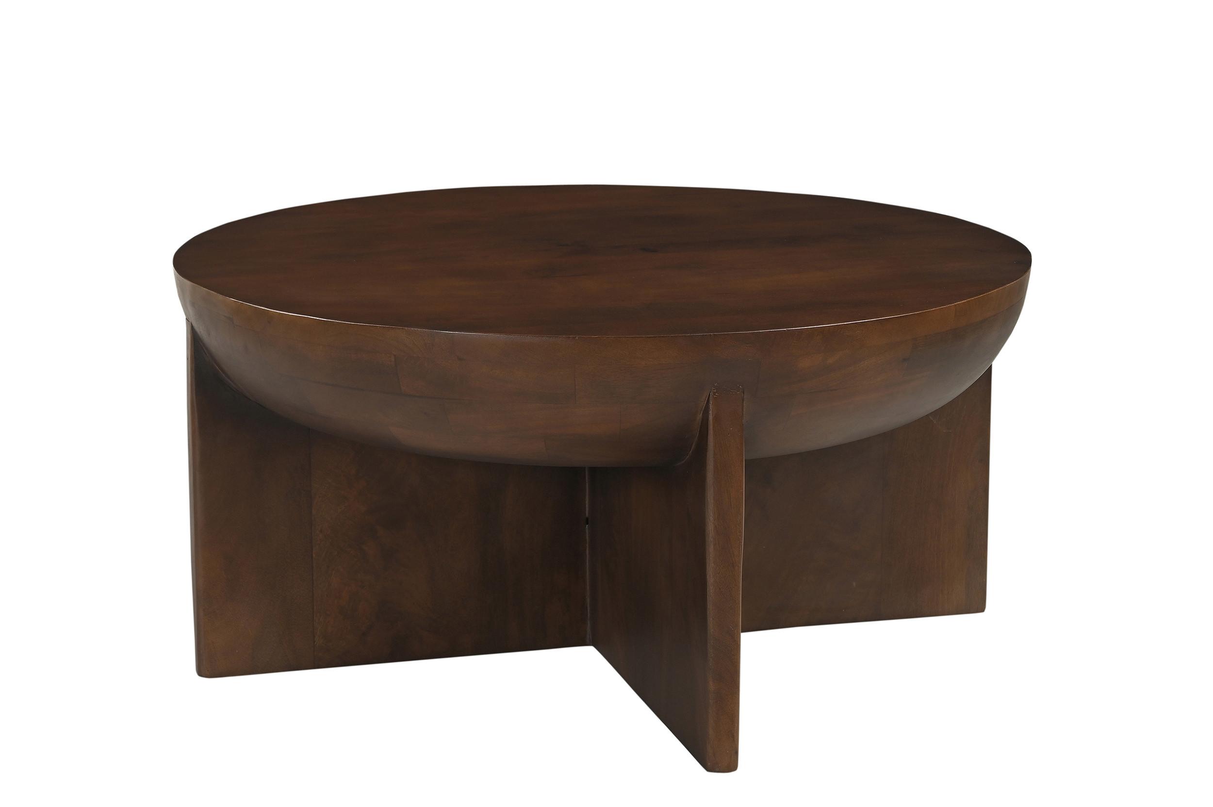 COUCHTISCH Mangoholz B: 90cm - Braun, Design, Holz (90/90/42cm) - MID.YOU