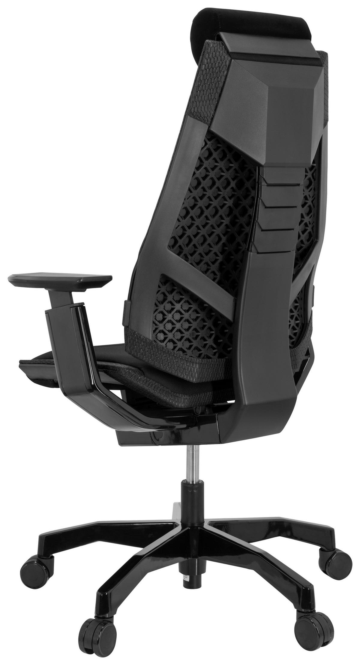 Bürostuhl Genidia Schwarz Bis 120 Kg - Schwarz, Basics, Kunststoff/Textil (57/122/46cm) - MID.YOU