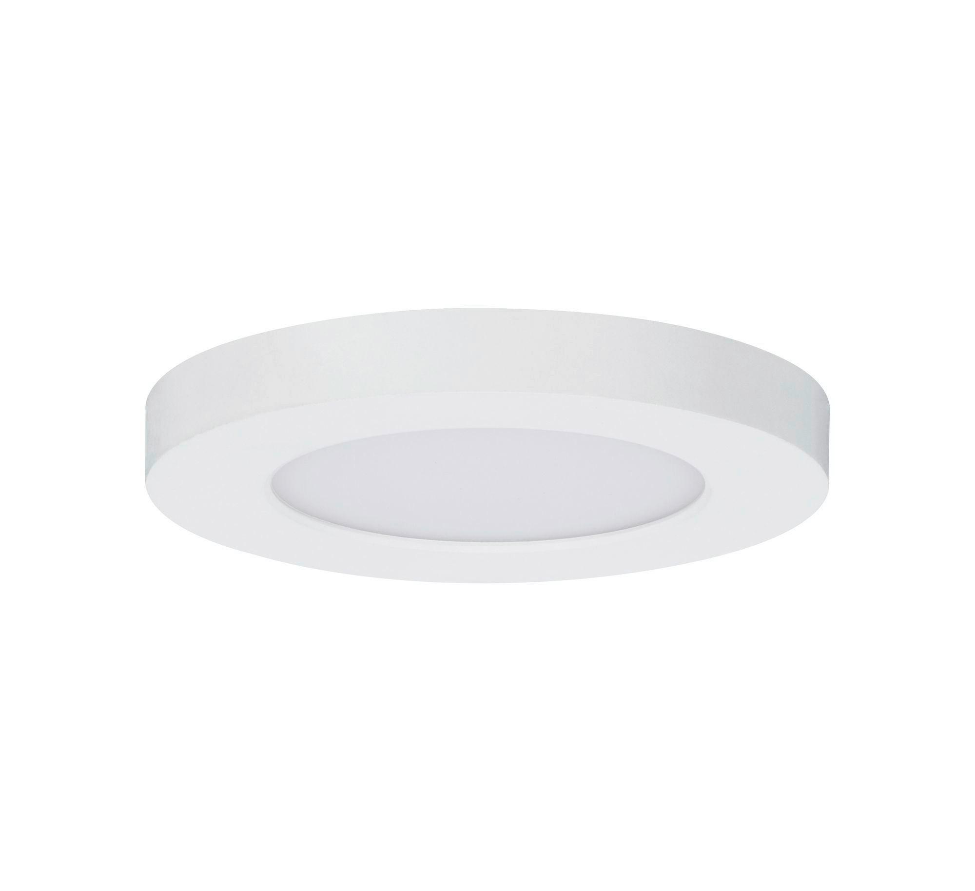 LED-Deckenleuchte Ø 11,6 cm Weiß Rund - Weiß, Basics, Kunststoff (11,6cm) - Paulmann