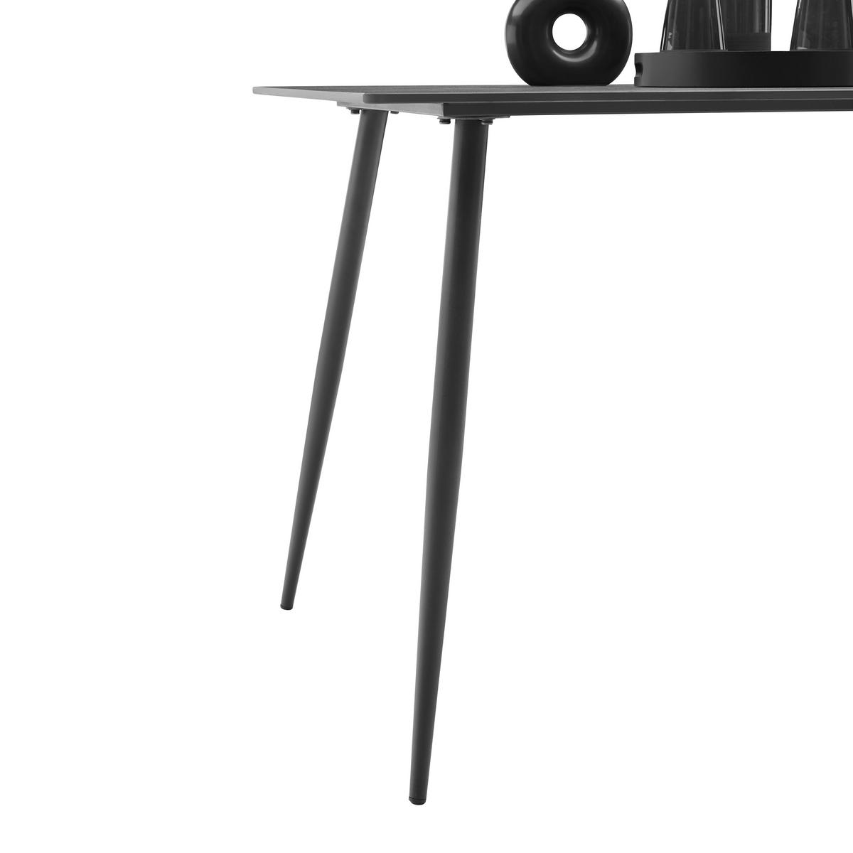 Jídelní stůl PAUL 120x80 - šedá/černá, Moderní, kov/keramika (120/76/80cm) - Mömax