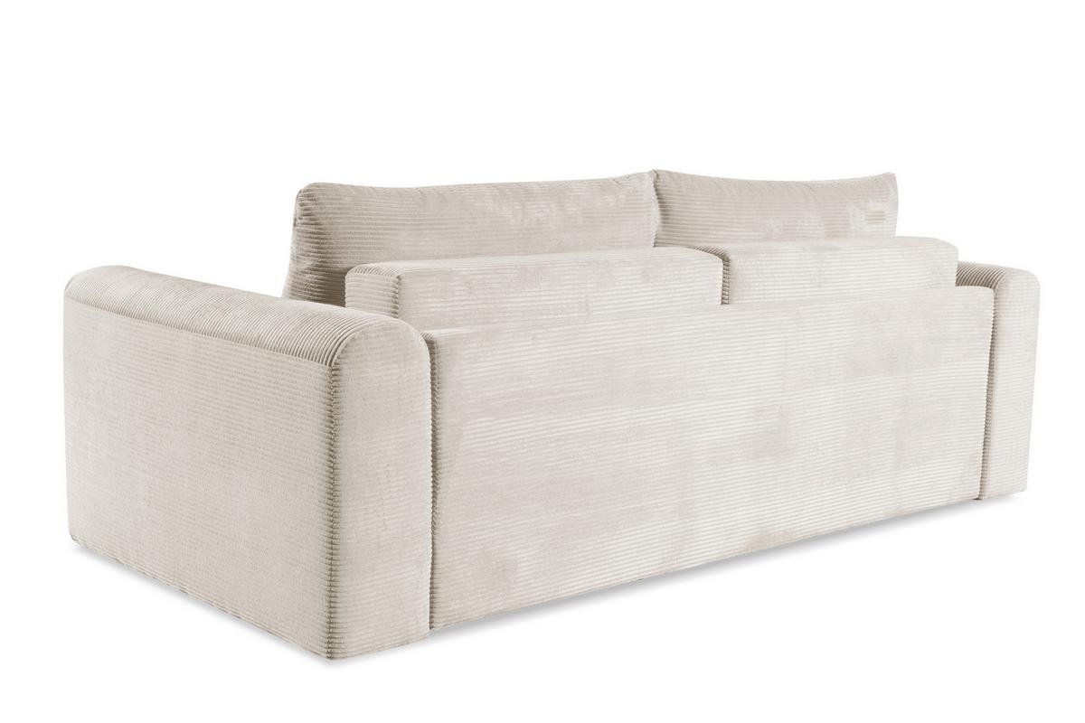 Schlafsofa Norman Creme B: 252cm - Creme/Schwarz, Design, Textil (252/93/167cm) - Livetastic