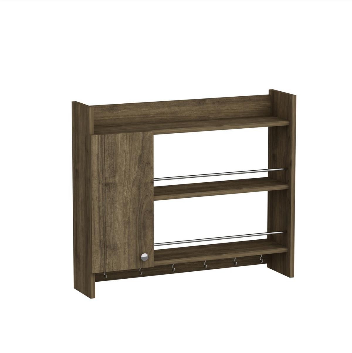 Gewürzregal Dionysos Wallnuss B: 85 cm - Design, Holzwerkstoff (85/72/19,6cm) - MID.YOU