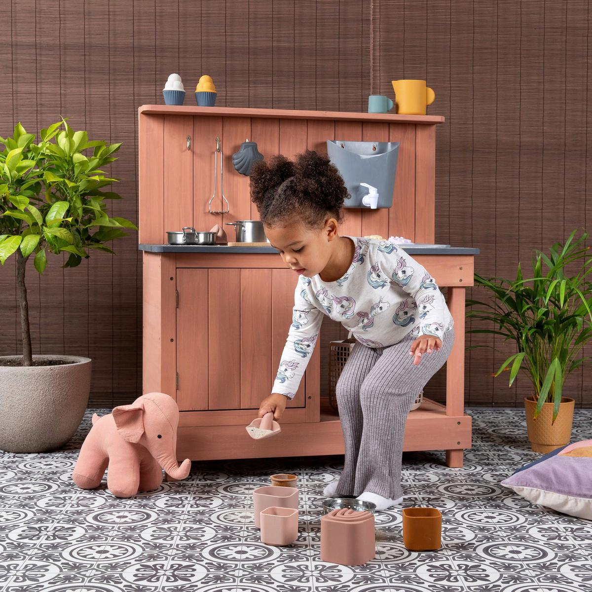 Matschküche Mud Expert Holz, LxBxH: 80x40x90 cm - Altrosa, Basics, Holz (80/40/90cm) - MUDDY BUDDY