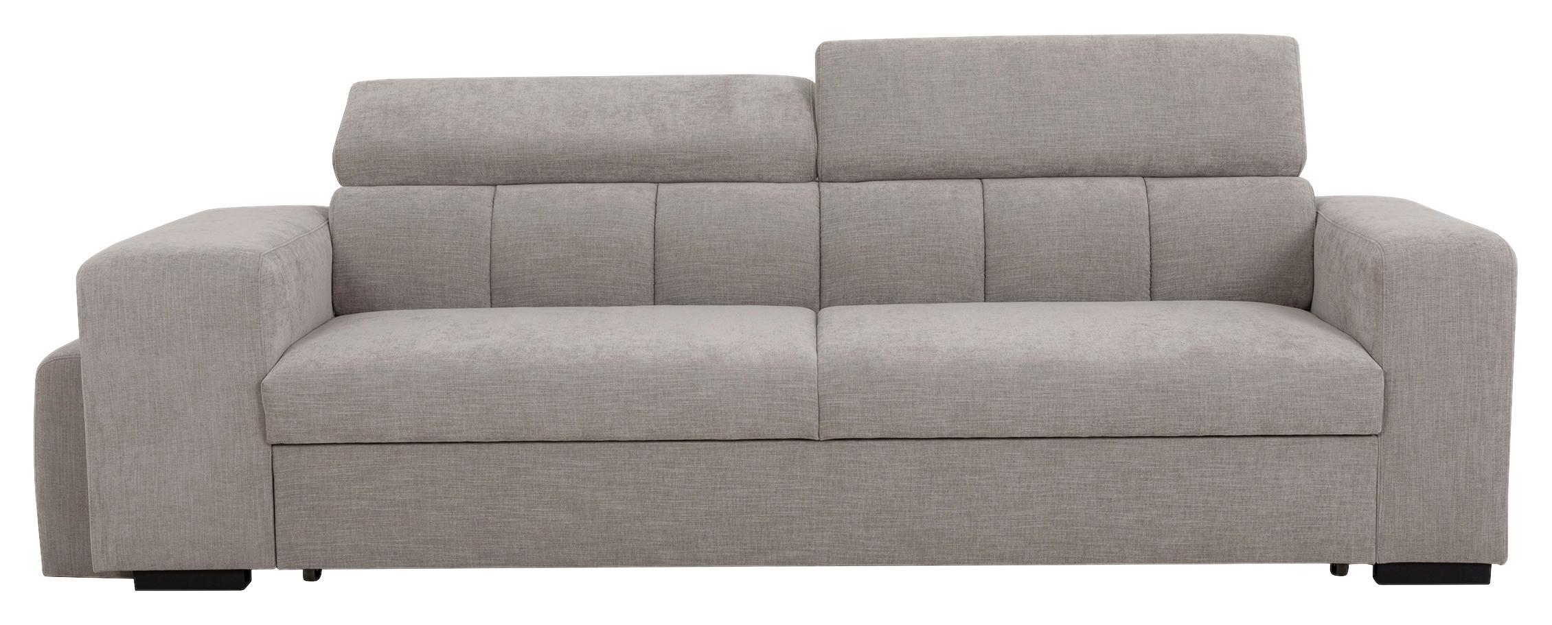 3-SitzerSofa m. Schlaffunktion Sirius S grau, B: 251cm - Schwarz/Grau, KONVENTIONELL, Holz/Holzwerkstoff (251/96/100cm)