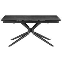 Esstisch Liana Grau/Schwarz L: 160-240 cm - Schwarz/Grau, MODERN, Glas/Keramik (160-240/90/76cm) - P & B