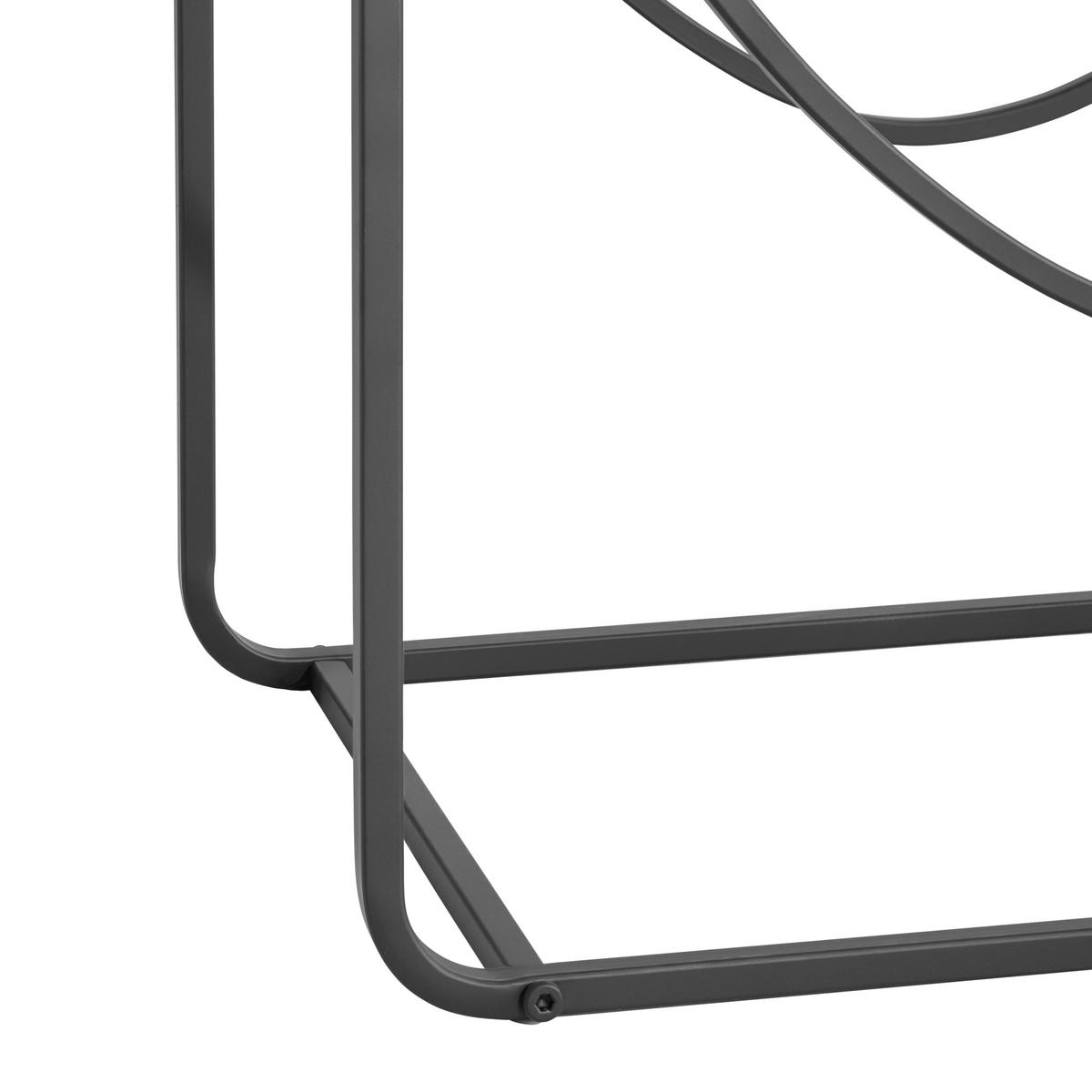 REGÁL CHASE -TREND- - černá, Moderní, kov/sklo (65/140/32cm) - Premium Living