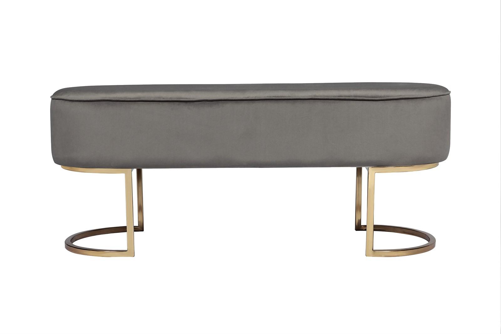 SEDACÍ LAVICE ATHEA 200 - šedá/barvy zlata, Design, kov/textil (105/42/40cm) - Kayoom