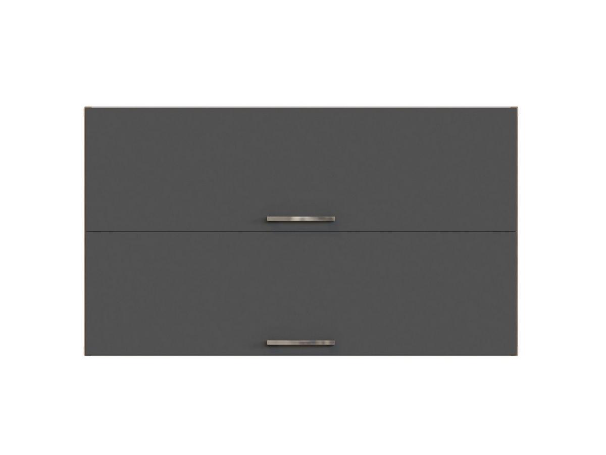 Küchenoberschrank B: 100 Cm Eiche Dekor/anthraz. 2 Klappen - Anthrazit/Eiche Wotan, MODERN, Holzwerkstoff (100/57/34cm) - Held