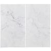 Krycí deska na sporák Marble, 2-dílná, 30/52cm - bílá, Moderní, sklo (30/52cm) - Premium Living