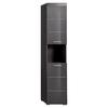 Hochschrank Amanda B: 37 cm Grau - Silberfarben/Grau, MODERN, Holzwerkstoff (37/190/31cm) - MID.YOU