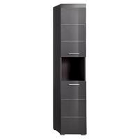 Hochschrank Amanda B: 37 Cm Grau - Silberfarben/Grau, MODERN, Holzwerkstoff (37/190/31cm) - MID.YOU