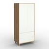 Šatníková skriňa MARLO š. cca 100 cm, dekor biela/dub - biela/farba duba, Modern, drevo/kompozitné drevo (100/223/60cm) - Bessagi Home