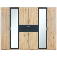 Nyílóajtós Szekrény Diver  270/210 Cm - grafitszürke/tölgyfa színű, Konventionell, faalapú anyag (270/210/58cm)