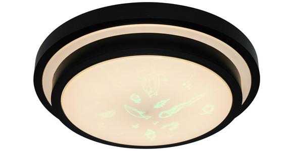 LED-Deckenleuchte Lana Ø 41 cm mit Farbwechsler - Schwarz/Weiß, MODERN, Kunststoff/Metall (41/10cm) - Luca Bessoni