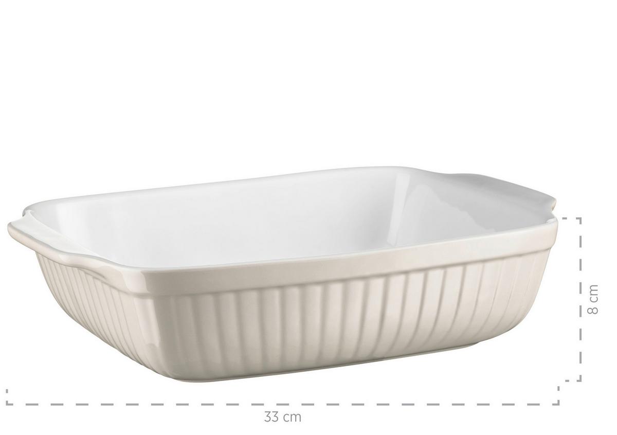 Auflaufform Beige Steinzeug  Ca. 3,1l - Beige, Basics, Keramik (33/8/24cm) - Mäser