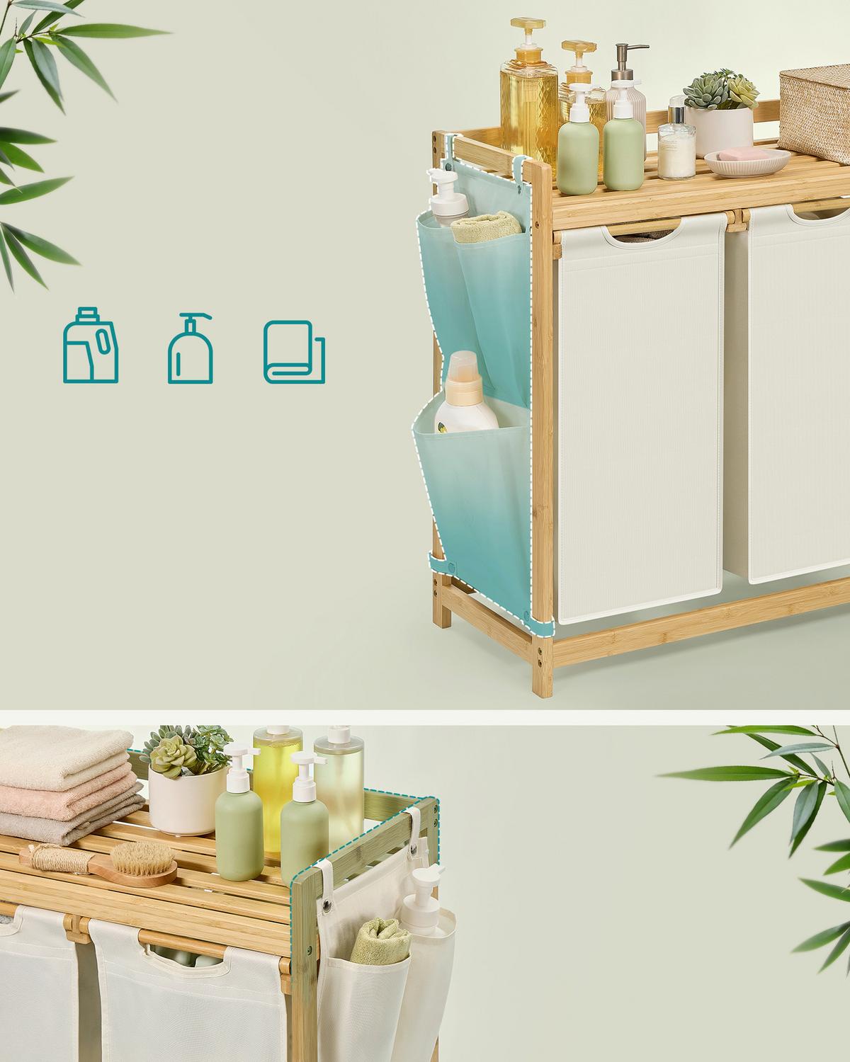 Wäschekorb Ecru B: 94cm - Ecru, Basics, Naturmaterialien/Textil (94/78/33cm)