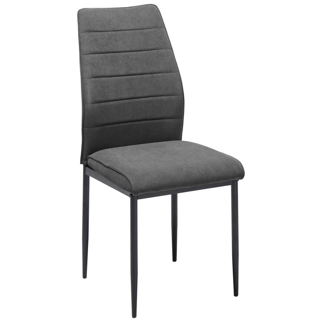Polsterstuhl Ratford Cord Dunkelgrau