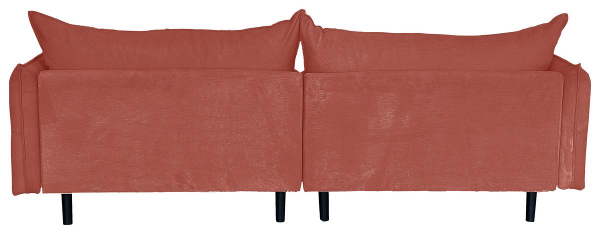 2-sitzer-sofa Sing Koralle Cord B: 262 Cm - Koralle/Schwarz, Design, Textil (262/91/115cm) - MID.YOU