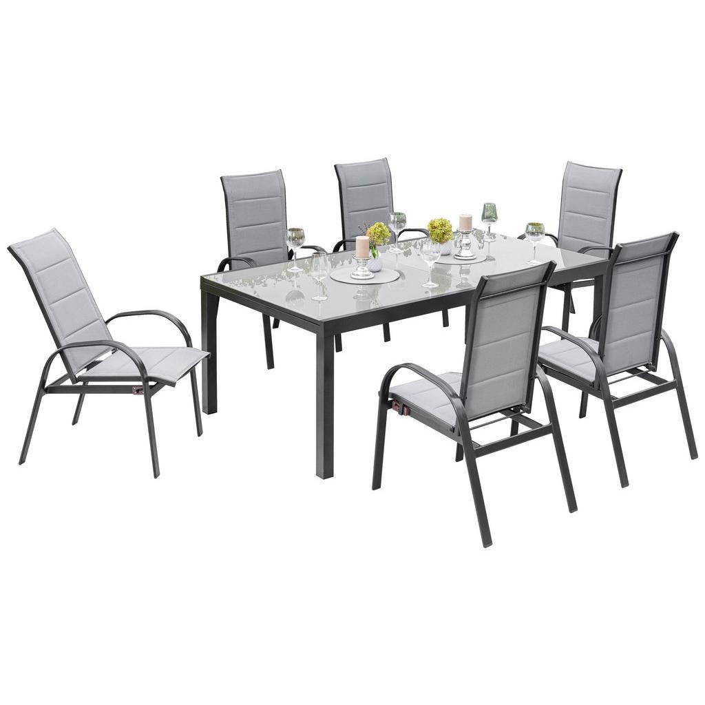 Gartengarnitur Marini 7-teilig Marini Aus Aluminium