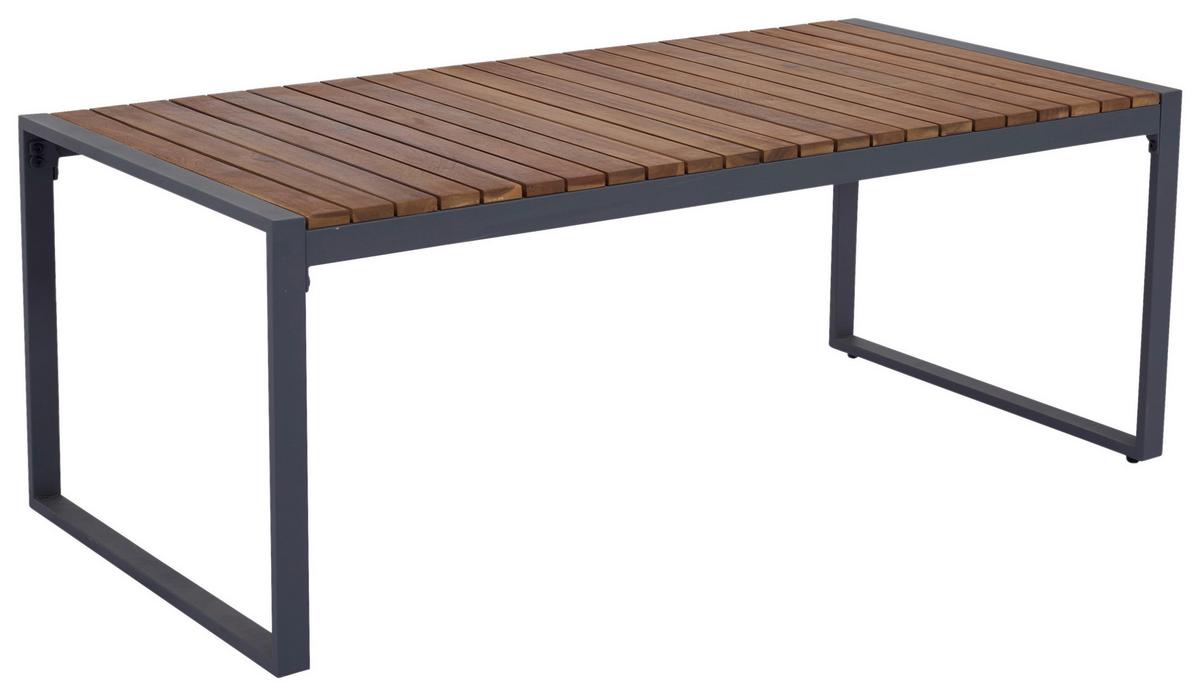 ZAHRADNÍ SADA MAGALUF - antracitová/barvy akácie, Moderní, kov/dřevo (130/76/72cm) - Mömax