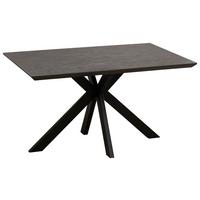 Étkezőasztal Steve 2 - fekete, Modern, faalapú anyag/fém (140/76/90cm)