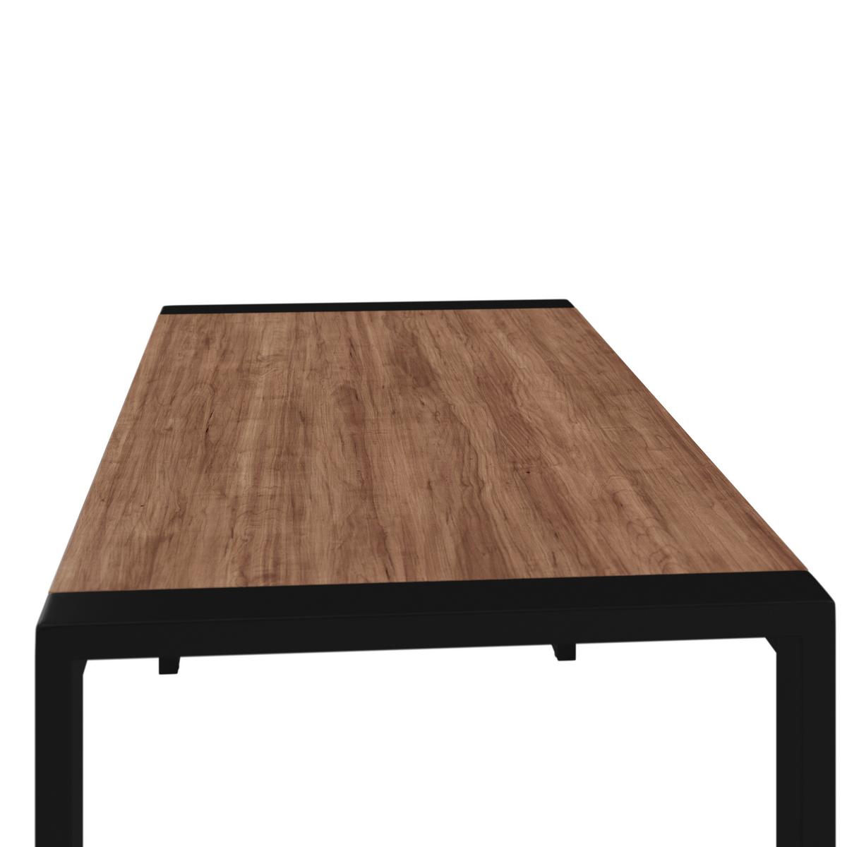 Jedálenský stôl ALEYA 180, hnedá - hnedá/čierna, Modern, kov/drevo (180/76/90cm) - Bessagi Home