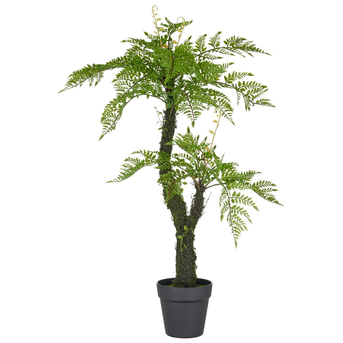 Kunstpflanze Grün Braun Schwarz B: 21 cm - Schwarz/Braun, Basics, Kunststoff (21/85/21cm) - P & B