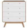 Kommode Cassie Weiß/Eichefarben 80 cm - Eichefarben/Weiß, Design, Holzwerkstoff (80/88/39cm) - MID.YOU