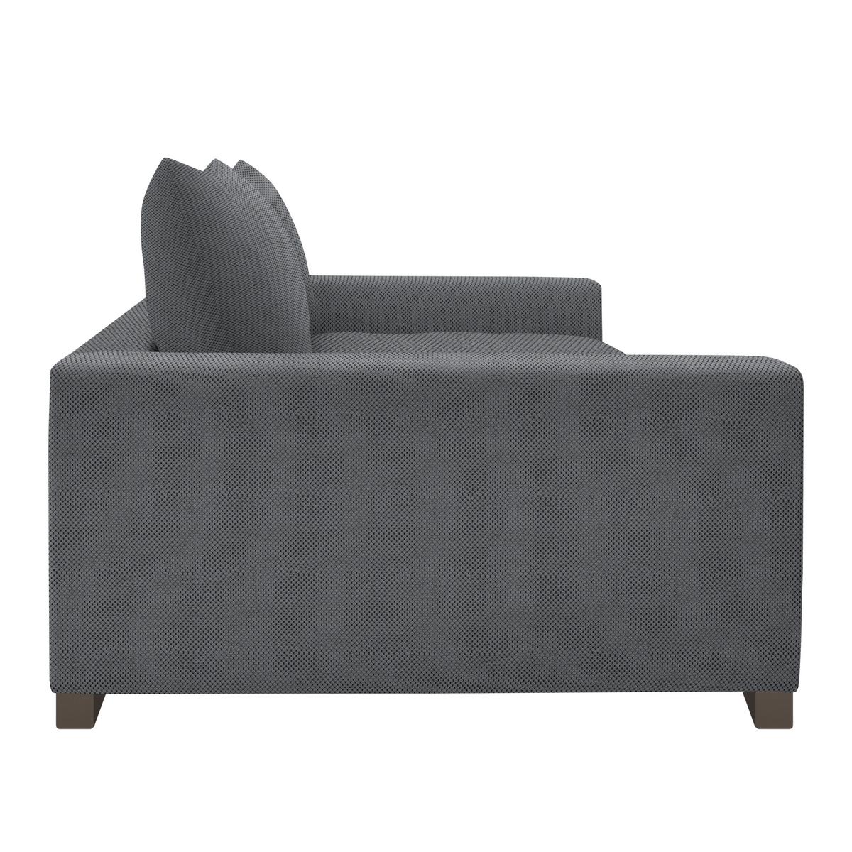 Mega pohovka PEDRO 1200, tmavě šedá - tmavě šedá, Moderní, kov/dřevo (261/83/124cm) - Mömax