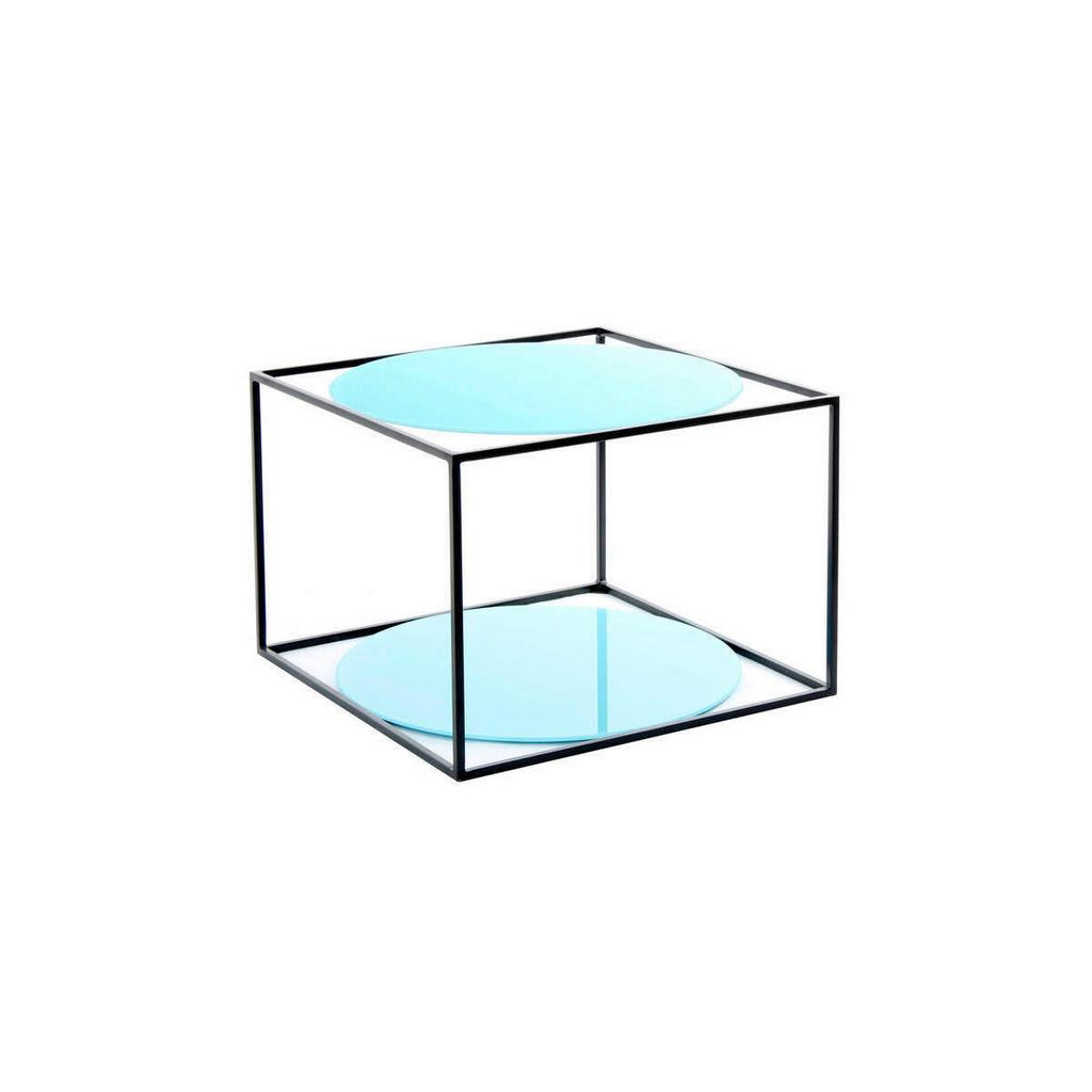 Beistelltisch In Würfelform Cody, Schwarz/Blau