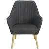Sessel Juno - Dunkelgrau/Naturfarben, MODERN, Holz/Textil (71/85.5/67cm) - P & B