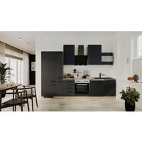 Küchenblock Capri Eiche/Schwarz B: 310 cm - Eichefarben/Schwarz, Basics, Holzwerkstoff (310cm) - FlexWell
