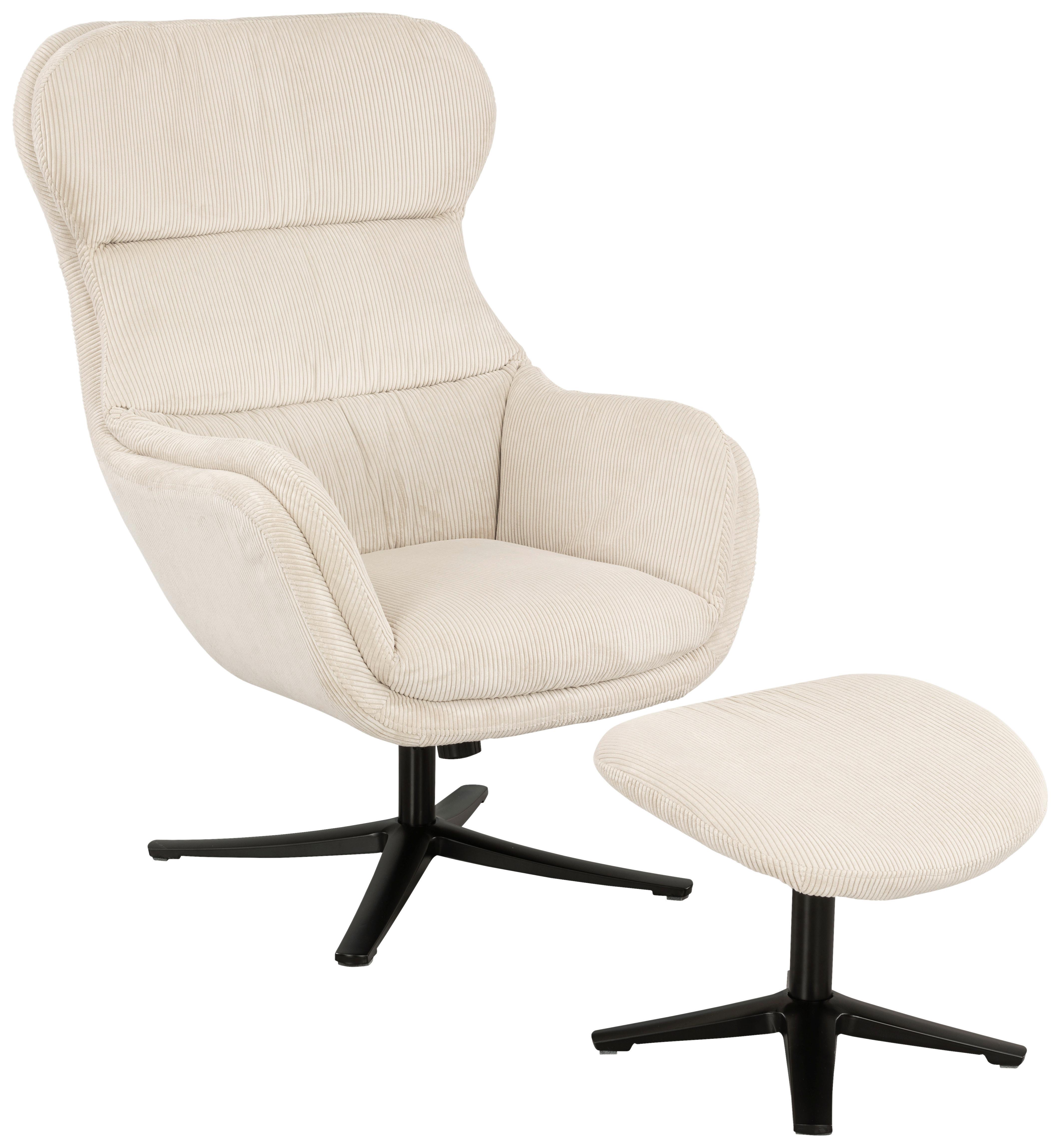 Sesselset Tabbe - Beige/Schwarz, MODERN, Textil (76/110/88,5cm) - Livetastic