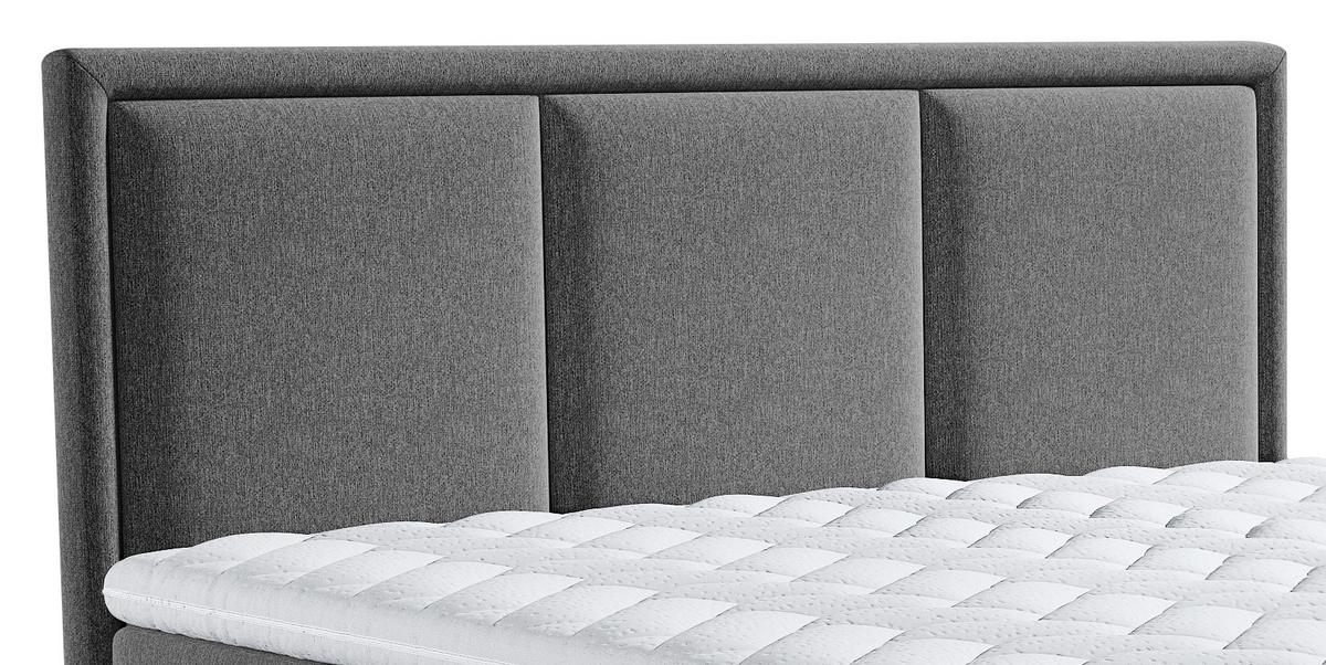 Boxspringbett Mit Topper & Bettkasten 180x200 Swing - Anthrazit, Design, Textil (180/200cm) - MID.YOU