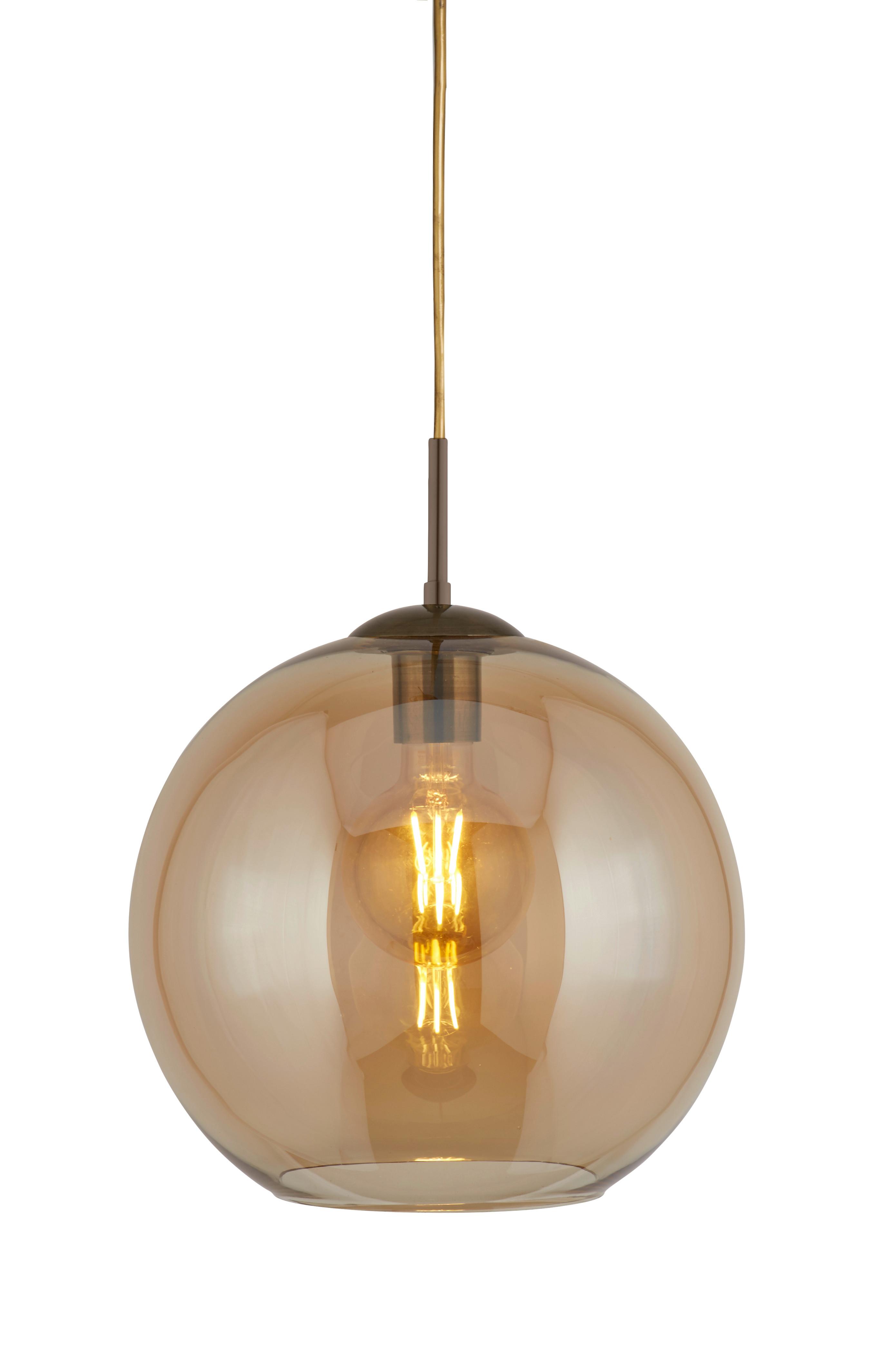 Függőlámpa 1621am Balls - borostyánszínű, Trend, üveg/fém (25/120cm) - Searchlight