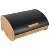 BOX NA CHLIEB SVEA - čierna/prírodná farba, Modern, kov/drevo (35/25/15,5cm) - Modern Living
