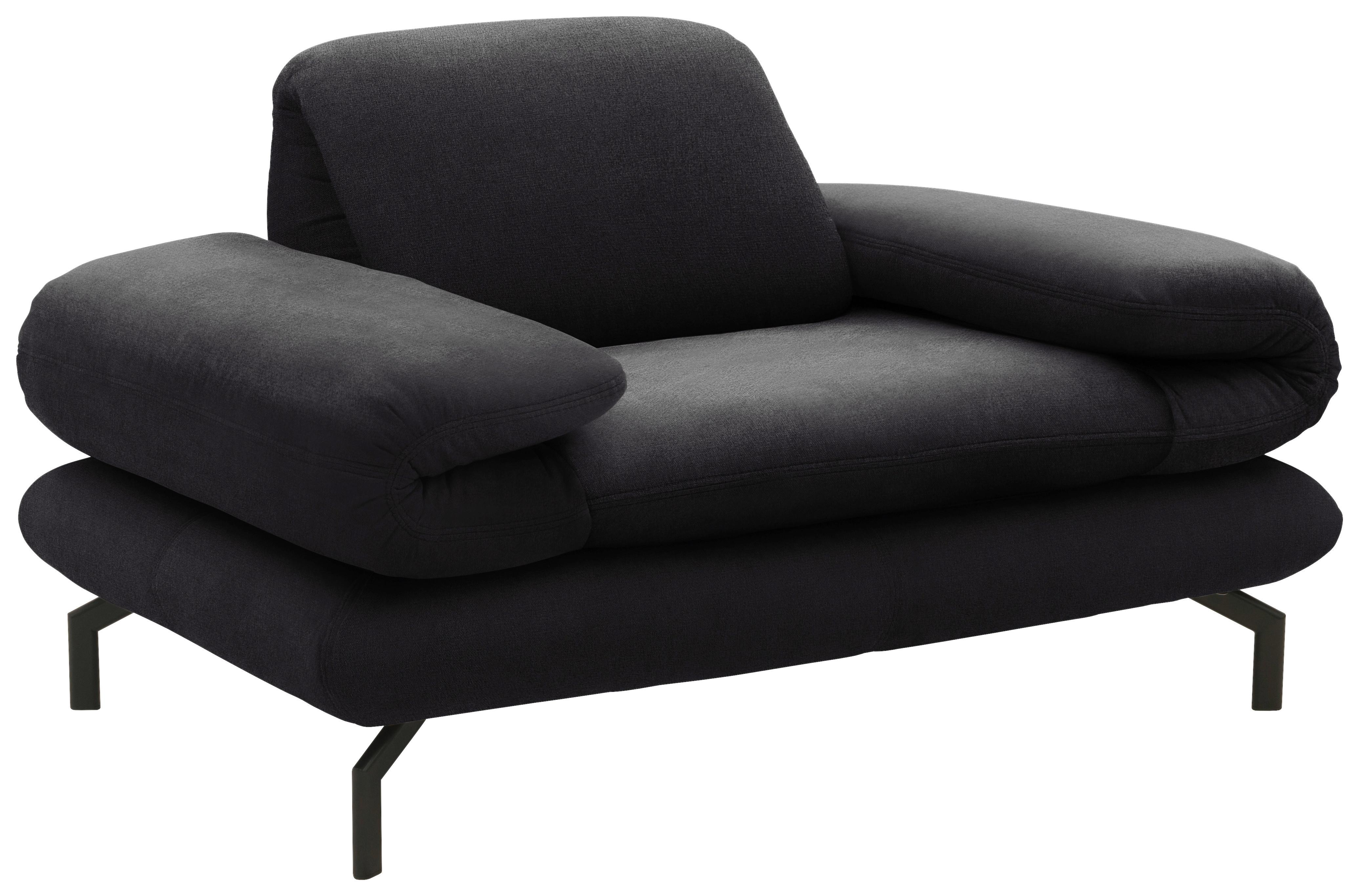 Sessel Looks Xiii - Anthrazit/Schwarz, Design, Textil (139 (197)/83 (110)/98cm) - LOOKS by W.Joop