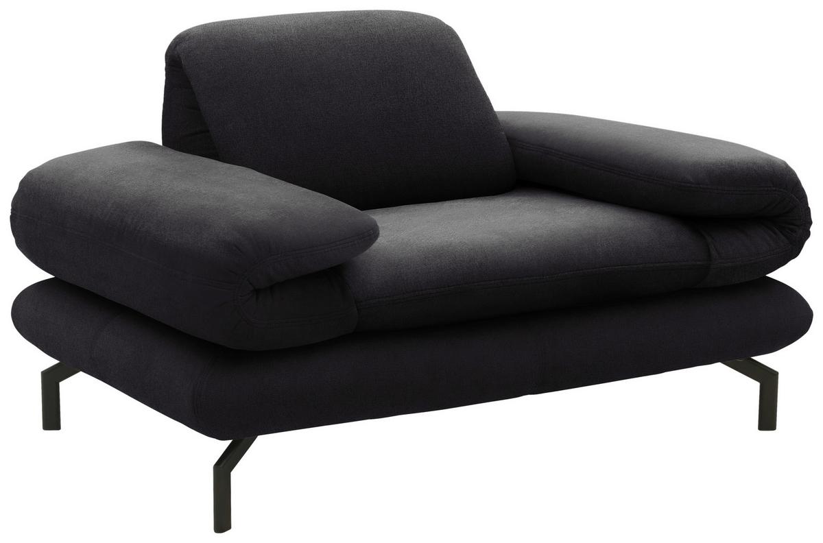 Sessel Looks Xiii - Anthrazit/Schwarz, Design, Textil (139 (197)/83 (110)/98cm) - LOOKS by W.Joop