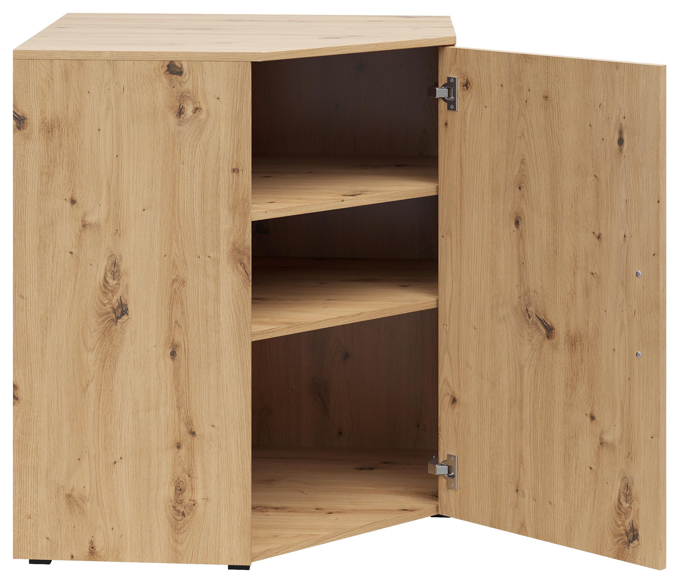 Eckkommode Multi,cornercabinet1door,s588- - Anthrazit/Eiche Artisan, MODERN, Holzwerkstoff (71,5/71,5cm)
