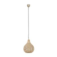 Pendelleuchte 366790136 Janne - Schwarz/Naturfarben, Natur, Naturmaterialien/Metall (34/177cm) - Trio Leuchten