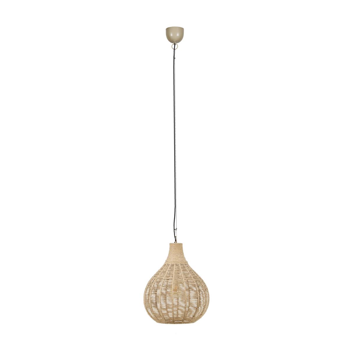 Pendelleuchte 366790136 Janne - Schwarz/Naturfarben, Natur, Naturmaterialien/Metall (34/177cm) - Trio Leuchten