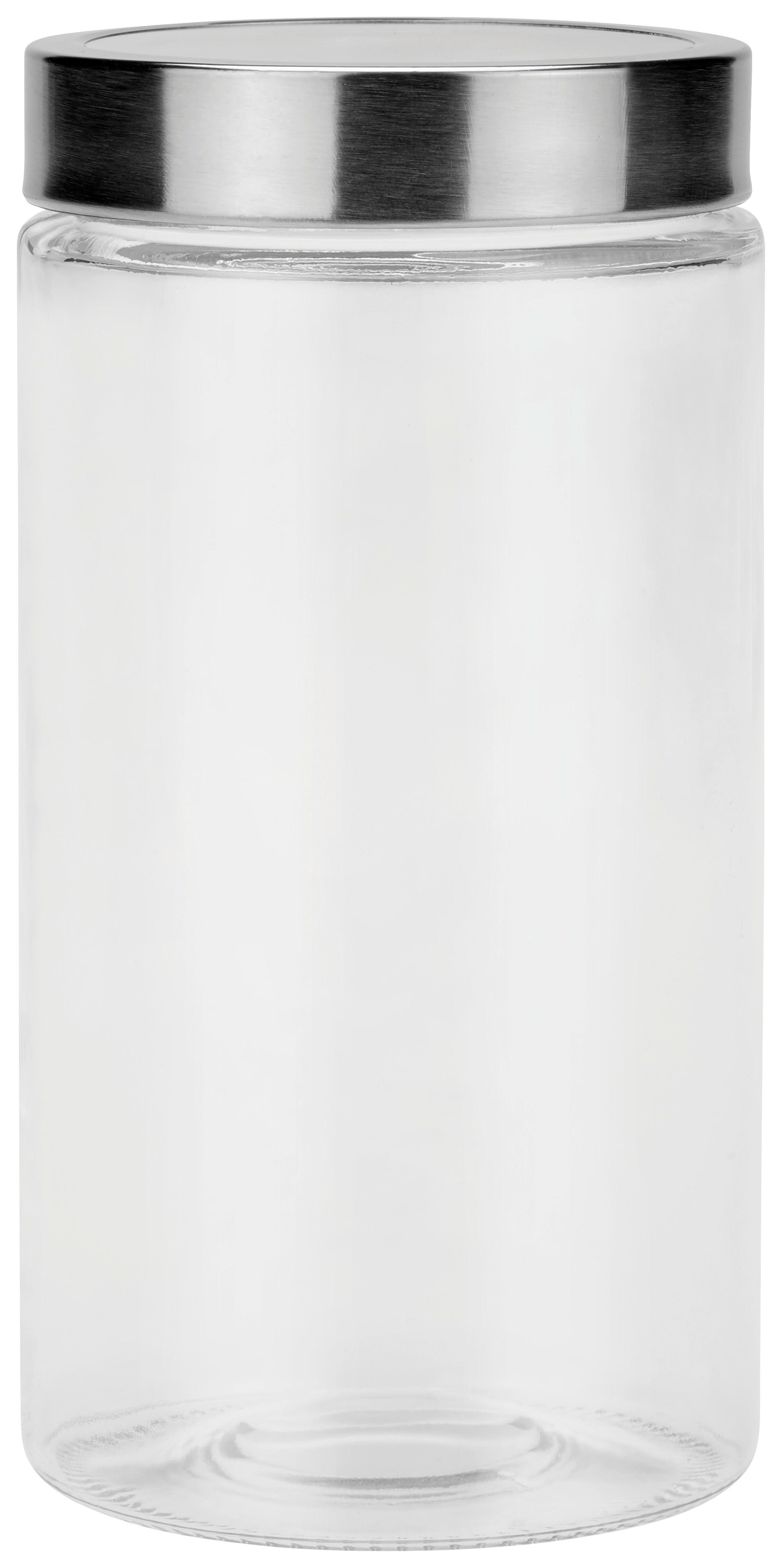 Frissentartó Doboz 1,7 Liter Catleen - nemesacélszínű/átlátszó, Modern, üveg/fém (11/22cm) - Luca Bessoni