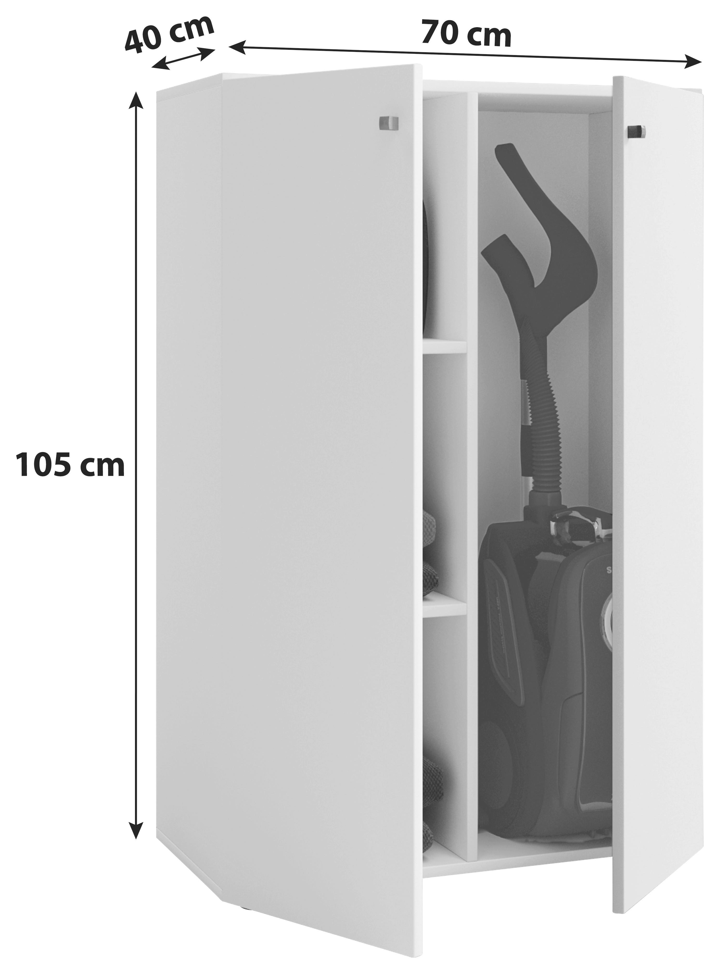 Komoda Lona mini dekor buk - farba buka/strieborná, Basics, kompozitné drevo/plast (70/105/39cm) - MID.YOU