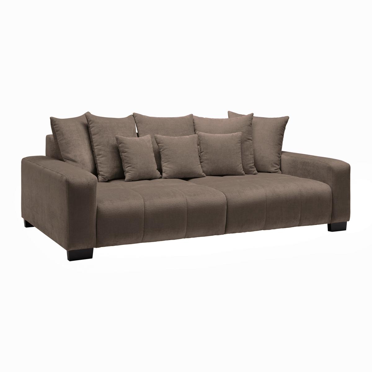 Velká pohovka MATTEO, hnědá tkanina LEGACY - černá/hnědá, Moderní, dřevo (246/93/124cm)
