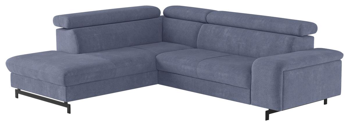 Ecksofa Emma - Blau/Schwarz, Textil (215/262cm) - MID.YOU