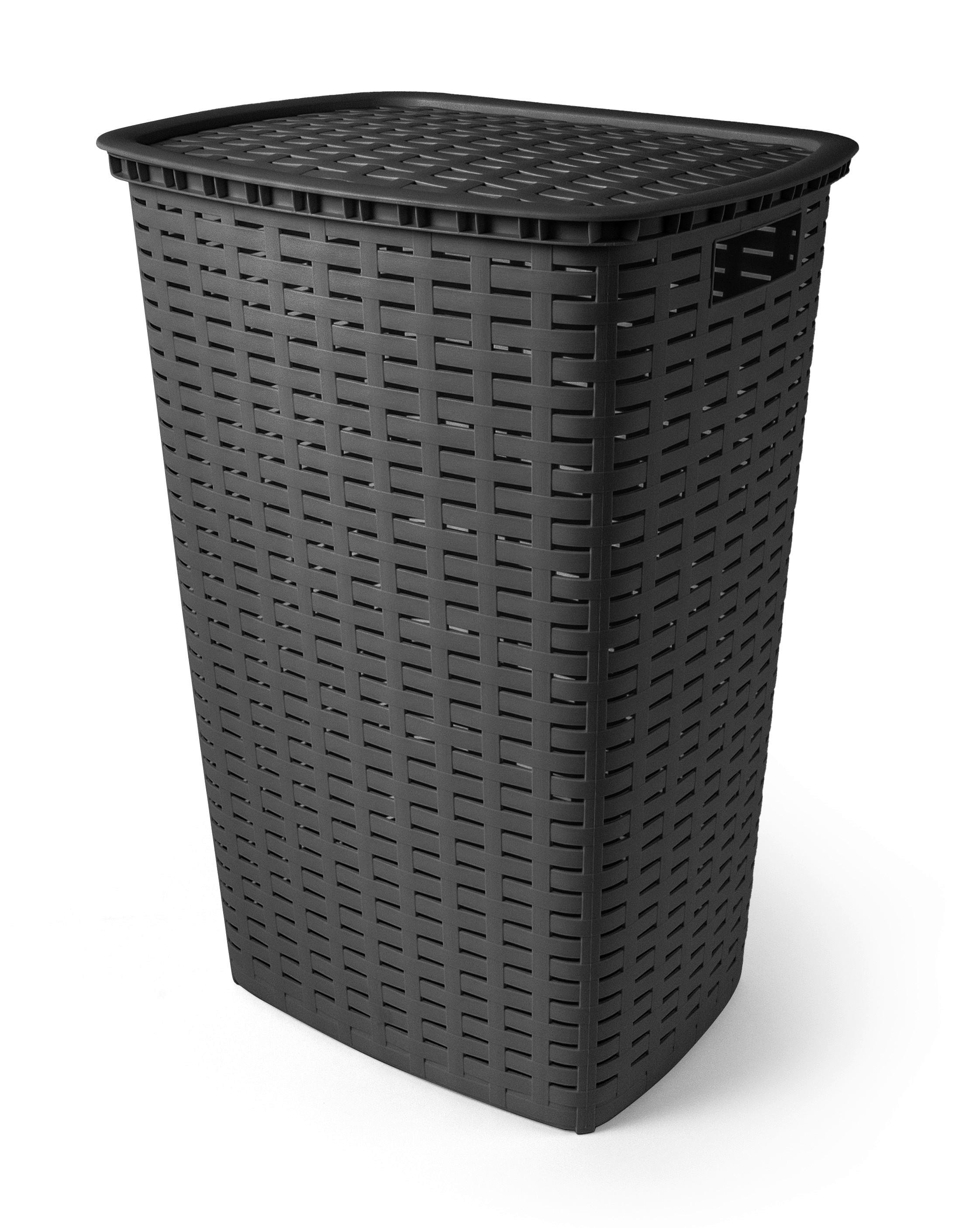 Szennyestartó Bella 54l - fekete/homokszínű, Basics, műanyag (45/34/60cm) - Ondega