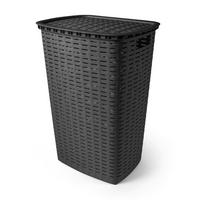 Wäschetonne Bella - Sandfarben/Schwarz, Basics, Kunststoff (45/34/60cm) - Ondega