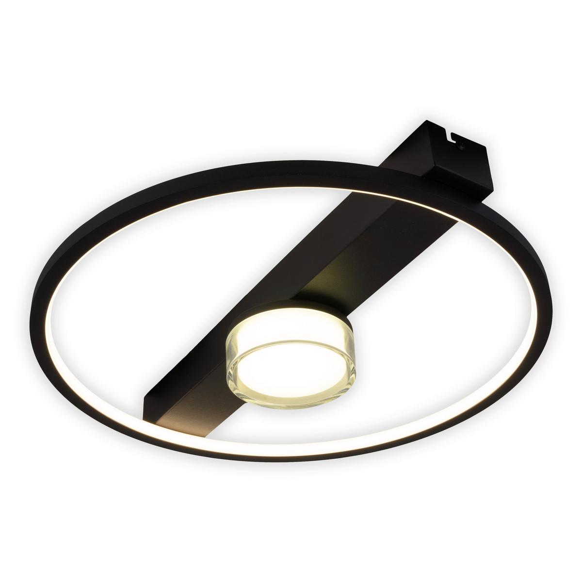 LED-Deckenleuchte 1403622 Cimo - Schwarz/Weiß, KONVENTIONELL, Kunststoff/Metall (40/38.5/8cm) - Näve