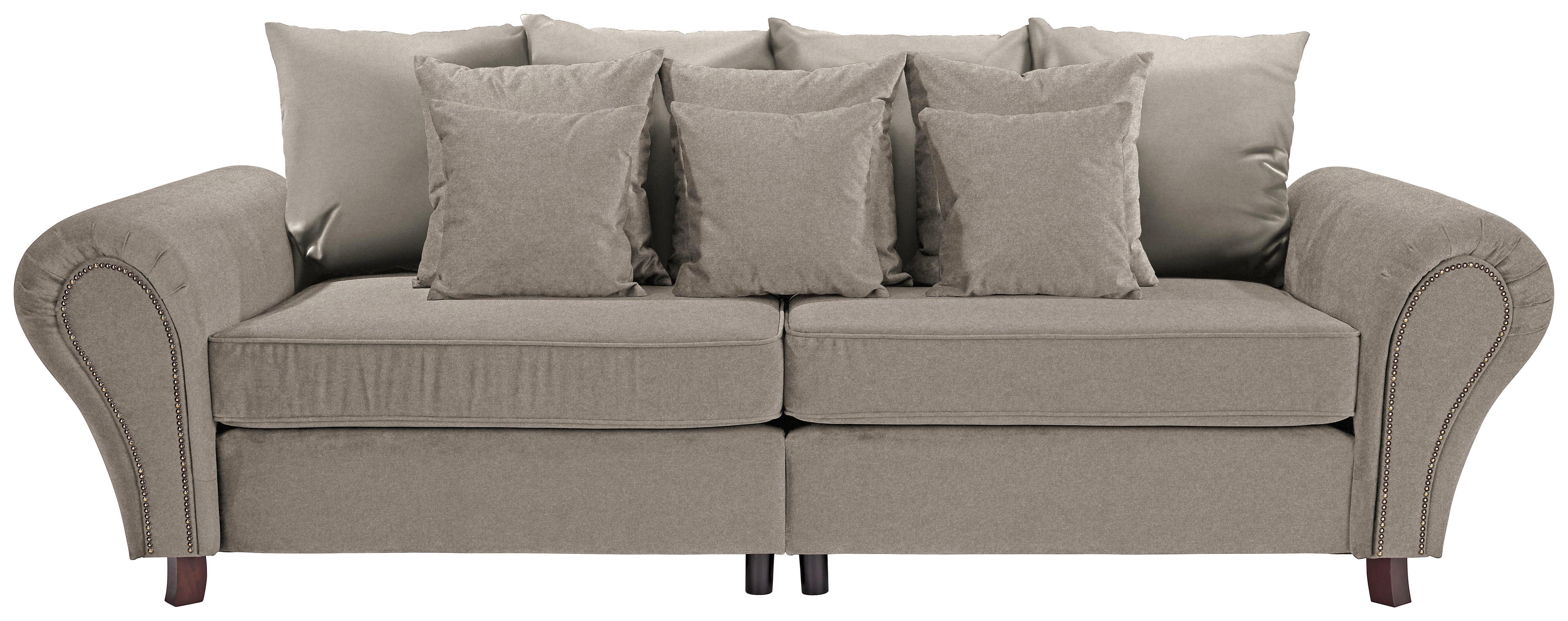 Bigsofa Living - Hellbraun/Wengefarben, ROMANTIK / LANDHAUS, Holz/Textil (265/82-102/108cm) - James Wood
